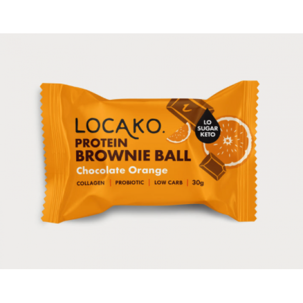 Locako プロテイン ブラウニーボール - チョコレートオレンジ味 30g